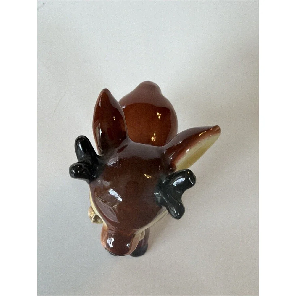 Vintage Kitschy Christmas Reindeer S/P Shaker Closed Eyes 4